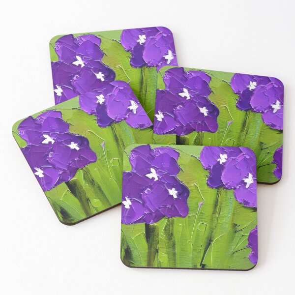 Item preview, Original Violets Flower Art, Palette Knife Art designed and sold by viewgraphics.