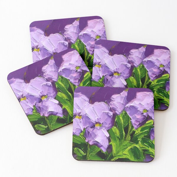 Item preview, Original Violets Flower Art, Palette Knife Art designed and sold by viewgraphics.