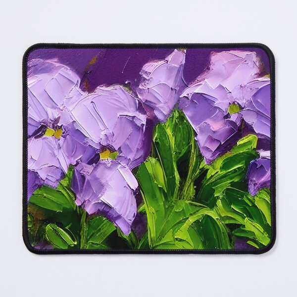 Item preview, Original Violets Flower Art, Palette Knife Art designed and sold by viewgraphics.