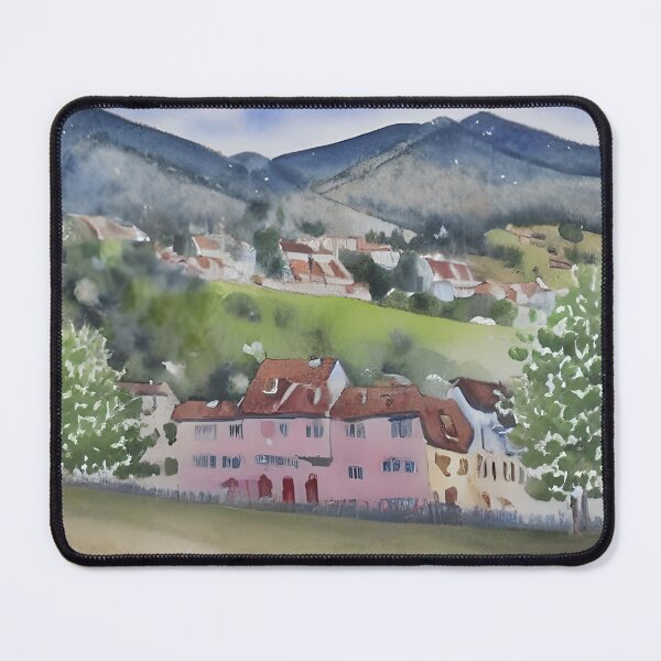 Item preview, Original Watercolor of Ribeauville, Alsace, France Art designed and sold by viewgraphics.