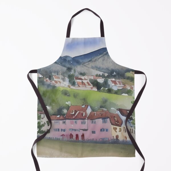 Item preview, Original Watercolor of Ribeauville, Alsace, France Art designed and sold by viewgraphics.