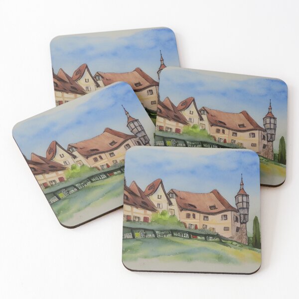 Item preview, Original Watercolor of Ribeauville, Alsace, France Art designed and sold by viewgraphics.