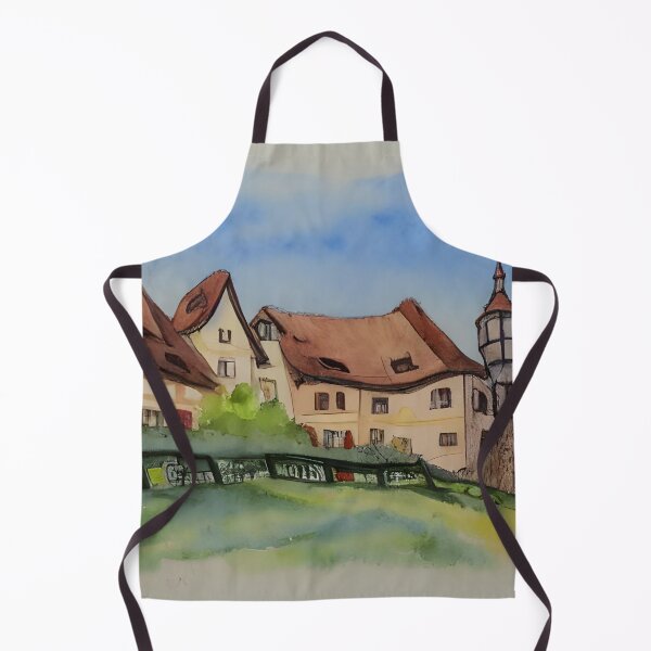 Item preview, Original Watercolor of Ribeauville, Alsace, France Art designed and sold by viewgraphics.