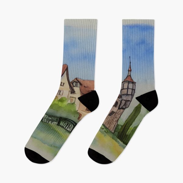 Item preview, Original Watercolor of Ribeauville, Alsace, France Art designed and sold by viewgraphics.