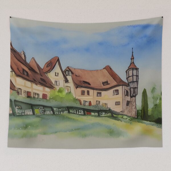 Item preview, Original Watercolor of Ribeauville, Alsace, France Art designed and sold by viewgraphics.