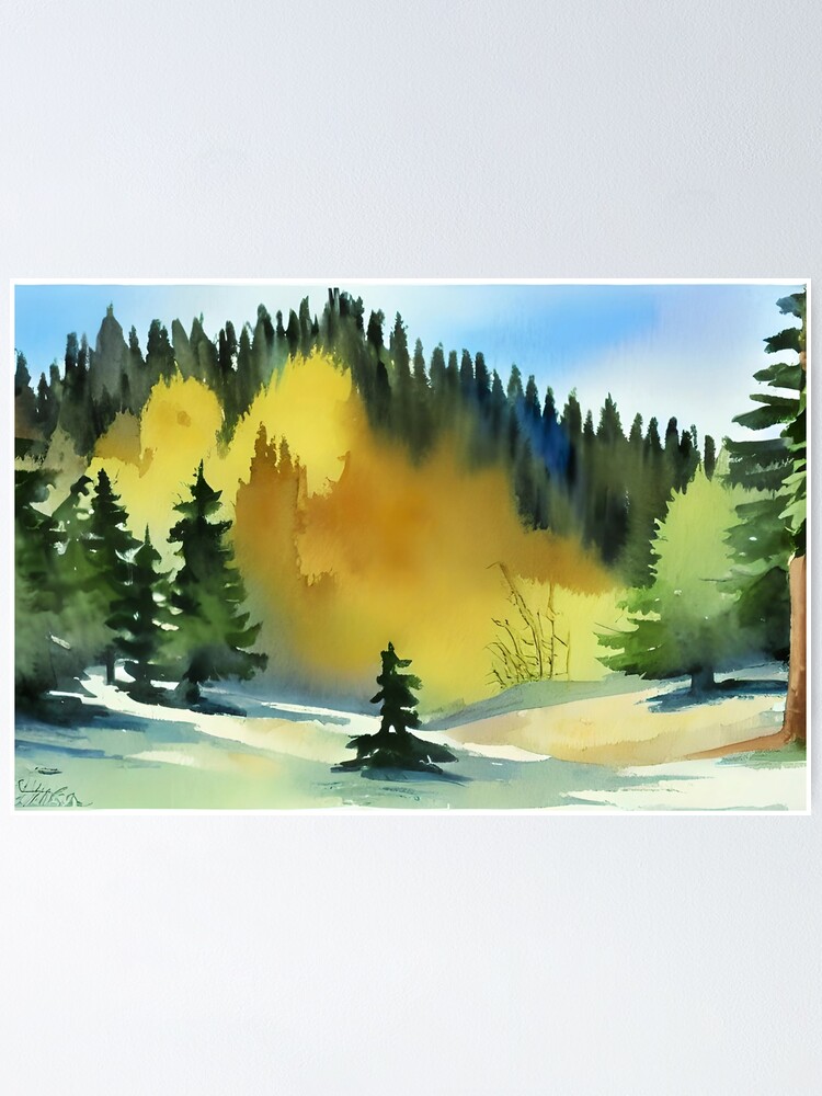 "Original Watercolor Art of the Black Forest, Hinterzarten, Germany