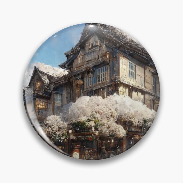 Item preview, Snowed Over Japanese Style Building 1 designed and sold by Styxiann.