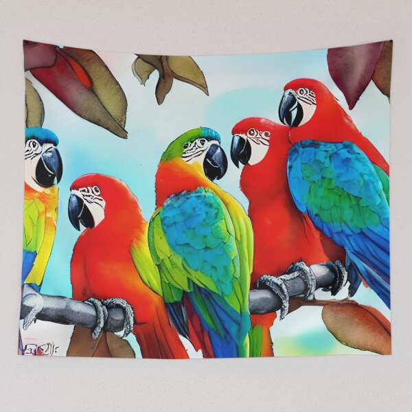 Item preview, Parrots Art, Parrots Watercolor, Birds Watercolor Art designed and sold by viewgraphics.
