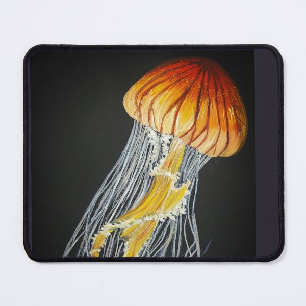 Item preview, Jellyfish acrylic painting designed and sold by OilPaintsHatts.