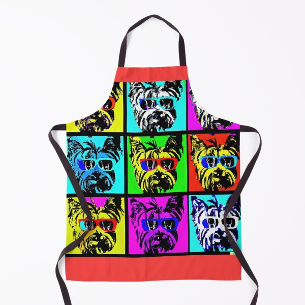 Item preview, Yorkshire Terriers wearing sunglasses in style of an Andy Warhol print designed and sold by AIK9Artwork.