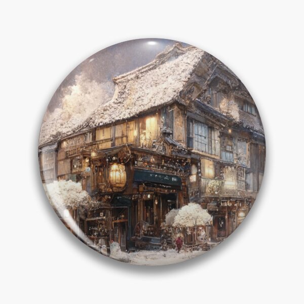 Item preview, Snowed Over Japanese Style Building 2 designed and sold by Styxiann.