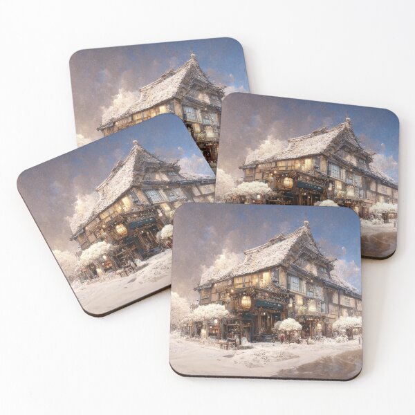 Item preview, Snowed Over Japanese Style Building 2 designed and sold by Styxiann.