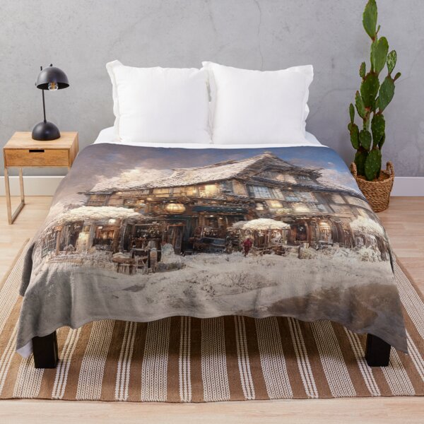 Item preview, Snowed Over Japanese Style Building 2 designed and sold by Styxiann.