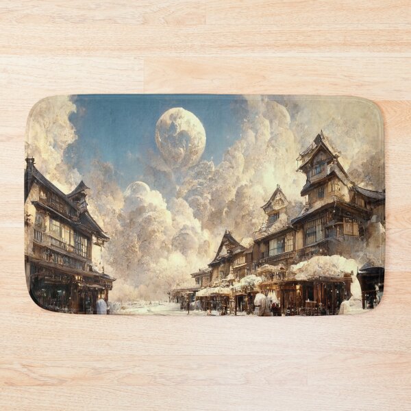 Item preview, Snowed Over Japanese Style Building 4 designed and sold by Styxiann.