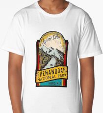 Shenandoah National Park Skyline Drive Vintage Travel Decal Long T-Shirt