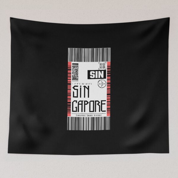 Item preview, SINGAPORE Boarding pass Luggage sticker designed and sold by LeddsoDello.