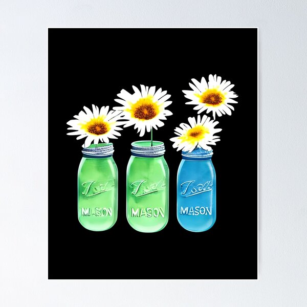 Item preview, Mason Jar Daisies artwork designed and sold by gramizzia.