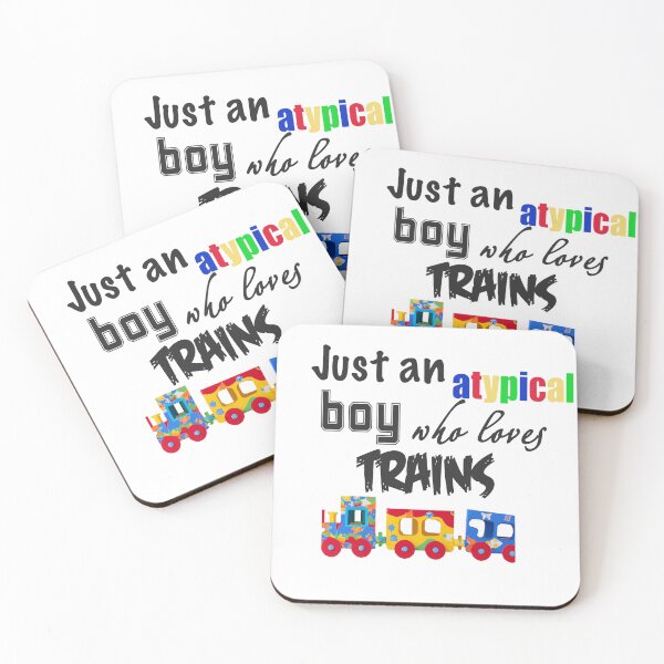 Item preview, Just an atypical boy who loves trains designed and sold by Naomi Gutierrez Parrish.