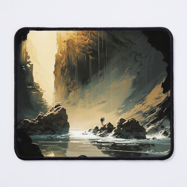 Item preview, Descending into Adventure, Explorers Entering Cave designed and sold by Electric-Llama.