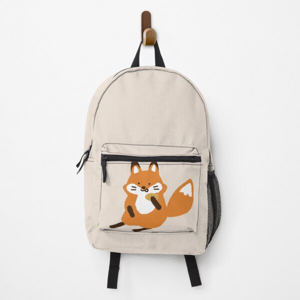 Item preview, fox eating fish shape cake - designed and sold by Sophieeeeehu.