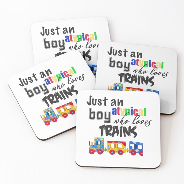 Item preview, Just an atypical boy who loves trains designed and sold by Naomi Gutierrez Parrish.