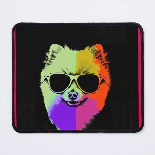 Item preview, Pomeranian wearing sunglasses in style of an Andy Warhol print designed and sold by AIK9Artwork.
