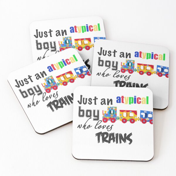 Item preview, Just an atypical boy who loves trains designed and sold by Naomi Gutierrez Parrish.