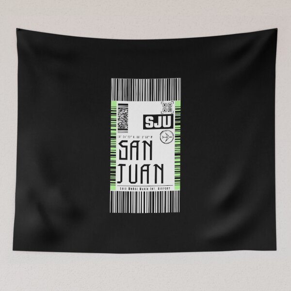 Item preview, SAN JUAN Puerto Rico Boarding pass Luggage sticker designed and sold by LeddsoDello.
