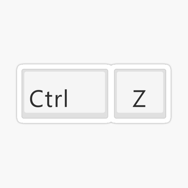 "Ctrl z undo command" Sticker for Sale by HYPERJB Redbubble