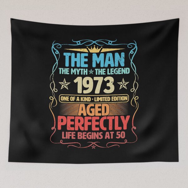 Item preview, The Man 1973 Aged Perfectly Life Begins At 50th Birthday designed and sold by apaahteklur.