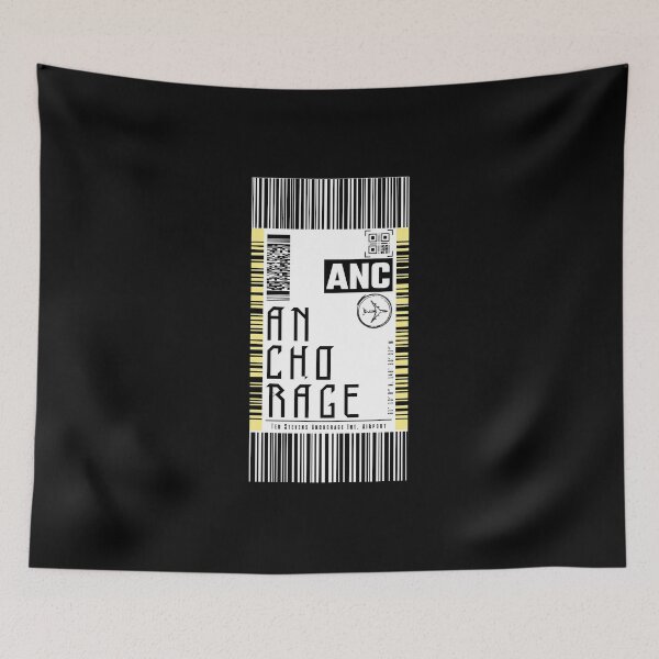 Item preview, ANCHORAGE ALASKA Boarding pass luggage sticker designed and sold by LeddsoDello.