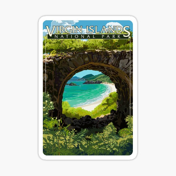 Item preview, U.S. Virgin Islands National Park Travel Decal designed and sold by MeLikeyTees.