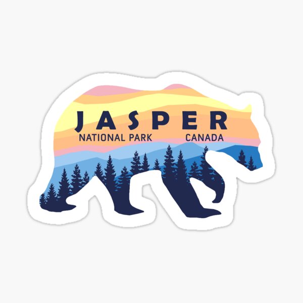 Item preview, Jasper National Park Sunset Bear Logo designed and sold by VanyaKar.