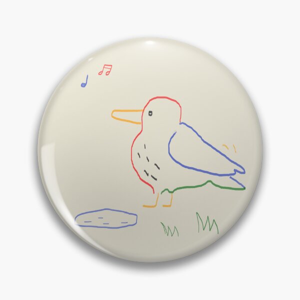 Artikelvorschau, Vogel singen ein Lied Zeichnung Tier bunte Strichzeichnungen Kindheit illustriert – Creme entworfen und verkauft von WASHINGMACHINE’s vacation.