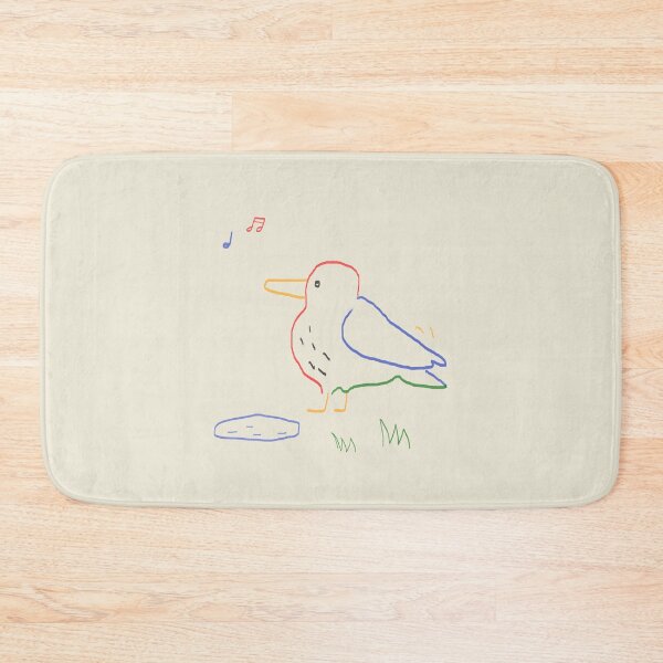 Item preview, Bird Sing A Song Drawing Animal Colorful Line Art Childhood Illustrated - Cream  designed and sold by WASHINGMACHINE’s vacation.