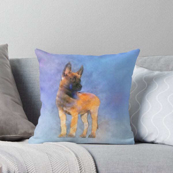 Item preview, Belgian Malinois Puppy Painting - Mechelaar designed and sold by k9printart.