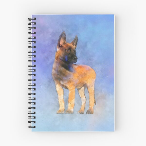 Item preview, Belgian Malinois Puppy Painting - Mechelaar designed and sold by k9printart.