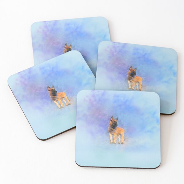 Item preview, Belgian Malinois Puppy Painting - Mechelaar designed and sold by k9printart.