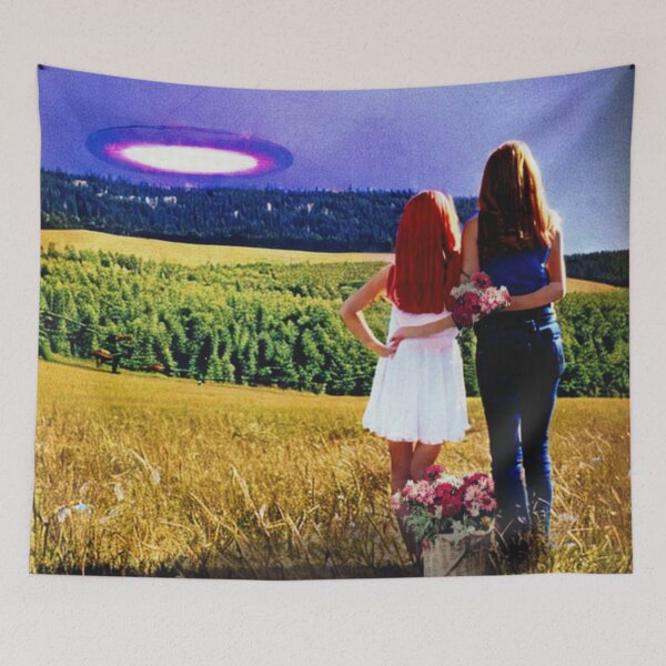 Item preview, A purple sky hovering UFO | retro aesthetic  designed and sold by spinolator.