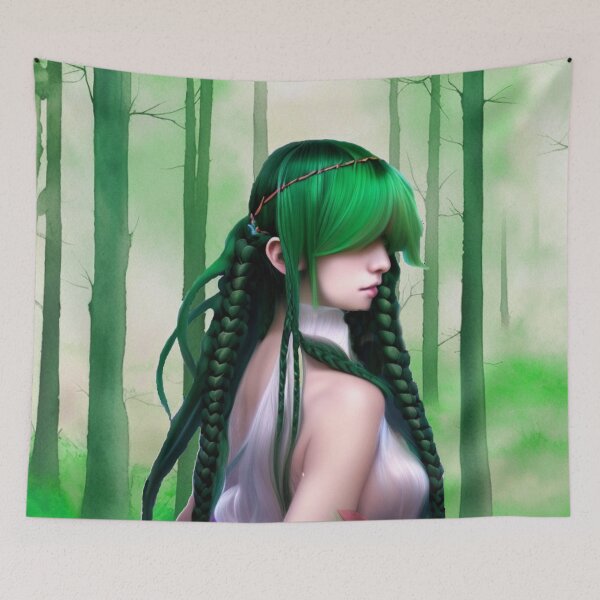 Item preview, The Green Lady in the forest designed and sold by BarrelCoops.