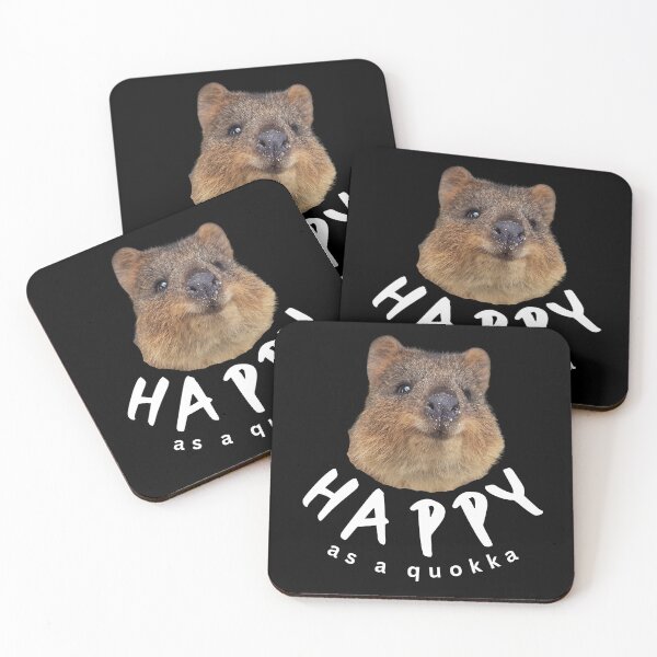 Item preview, Happy as a quokka. Happy little creature. Rottnest Island Rotto, Western Australia designed and sold by JellyBeenzz.