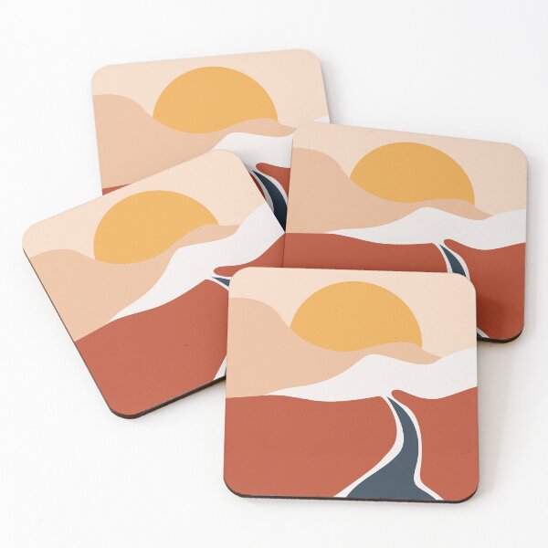 Item preview, Abstract  minimal modern art landscape, boho design in earth tone colors 34 designed and sold by vishalraifx.