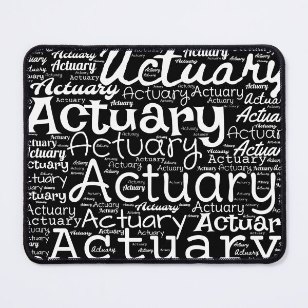 Item preview, Actuary actuaries repeating typography in white letters designed and sold by Designs24U.