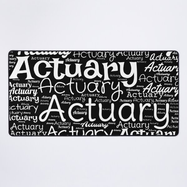 Item preview, Actuary actuaries repeating typography in white letters designed and sold by Designs24U.