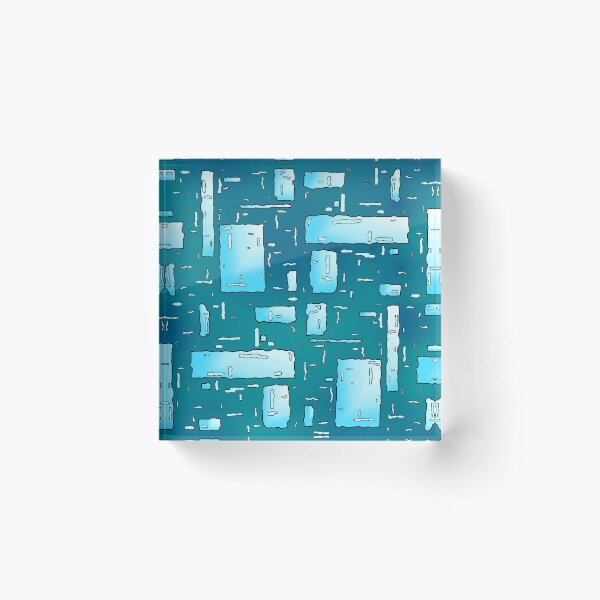 Item preview, Blue Green Rectangles #11 designed and sold by TheCircles.