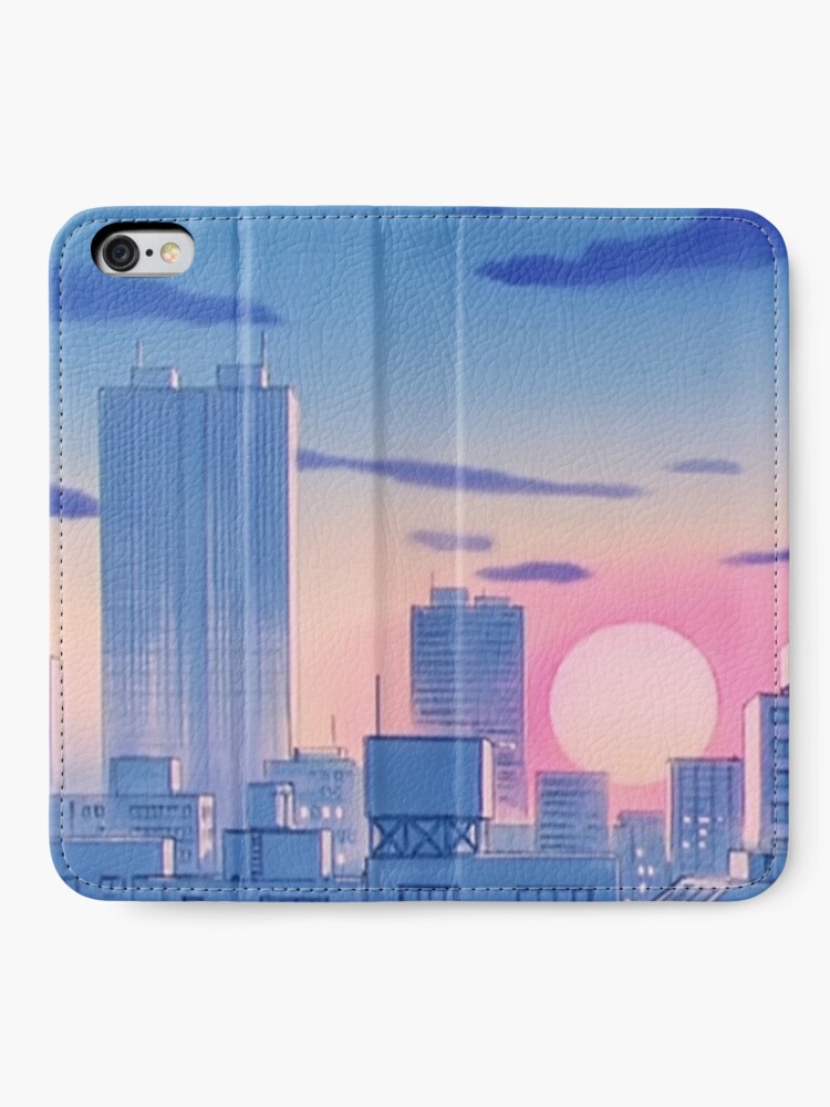 Alternative Ansicht von Sailor Moon City Landschaft iPhone Flip-Case