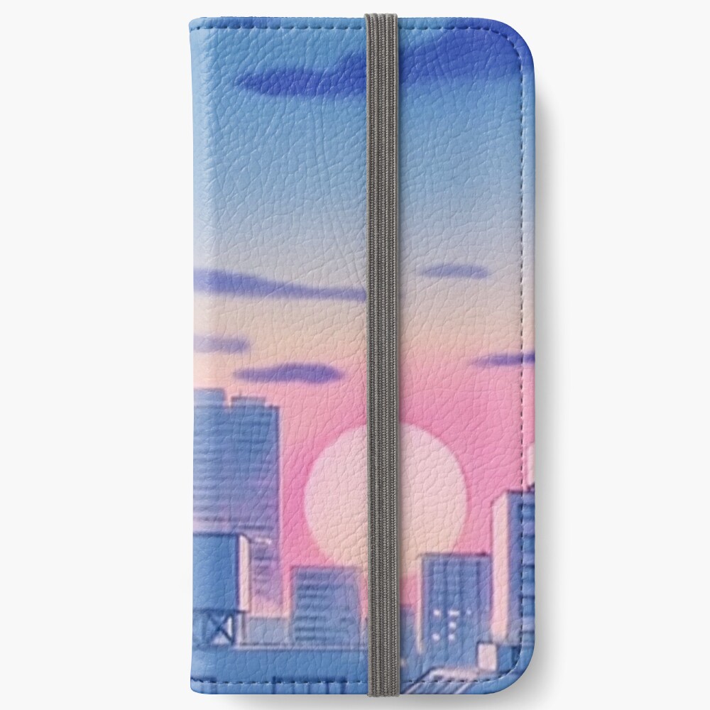 Sailor Moon City Landschaft iPhone Flip-Case