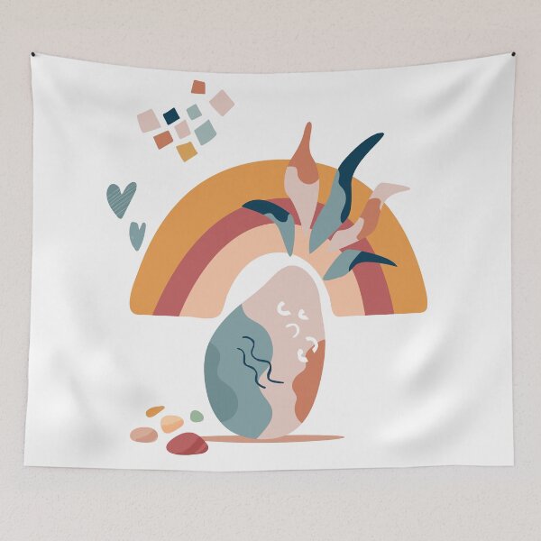 Item preview, Abstract  minimal modern art landscape, boho design in earth tone colors 38 designed and sold by vishalraifx.