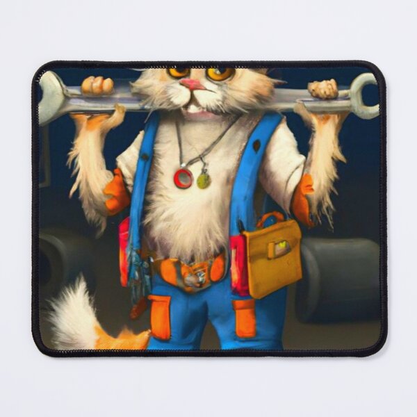 Item preview, Cute mechanic cat designed and sold by Ideassbold.