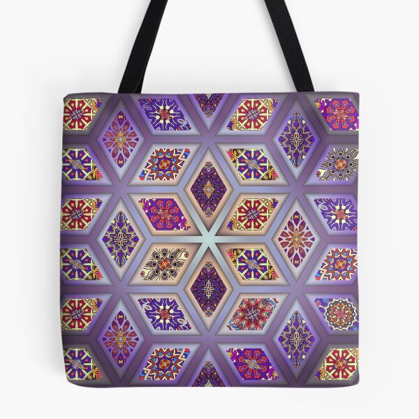 Item preview, Vintage patchwork with floral mandala elements designed and sold by Somberlain.